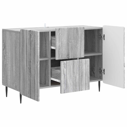Sideboard Grå sonoma-eg 89 x 34,5 x 62 cm Konstrueret træ