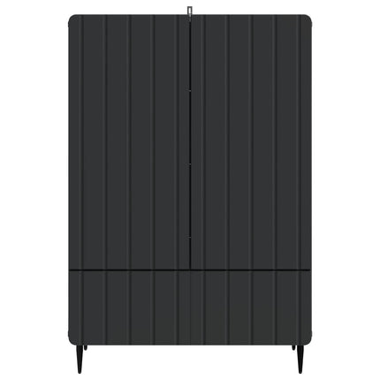 Sideboard med skuffe Sort 66 x 34,5 x 97 cm Konstrueret træ