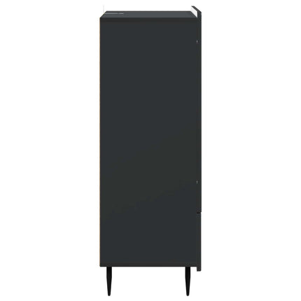 Sideboard med skuffe Sort 66 x 34,5 x 97 cm Konstrueret træ