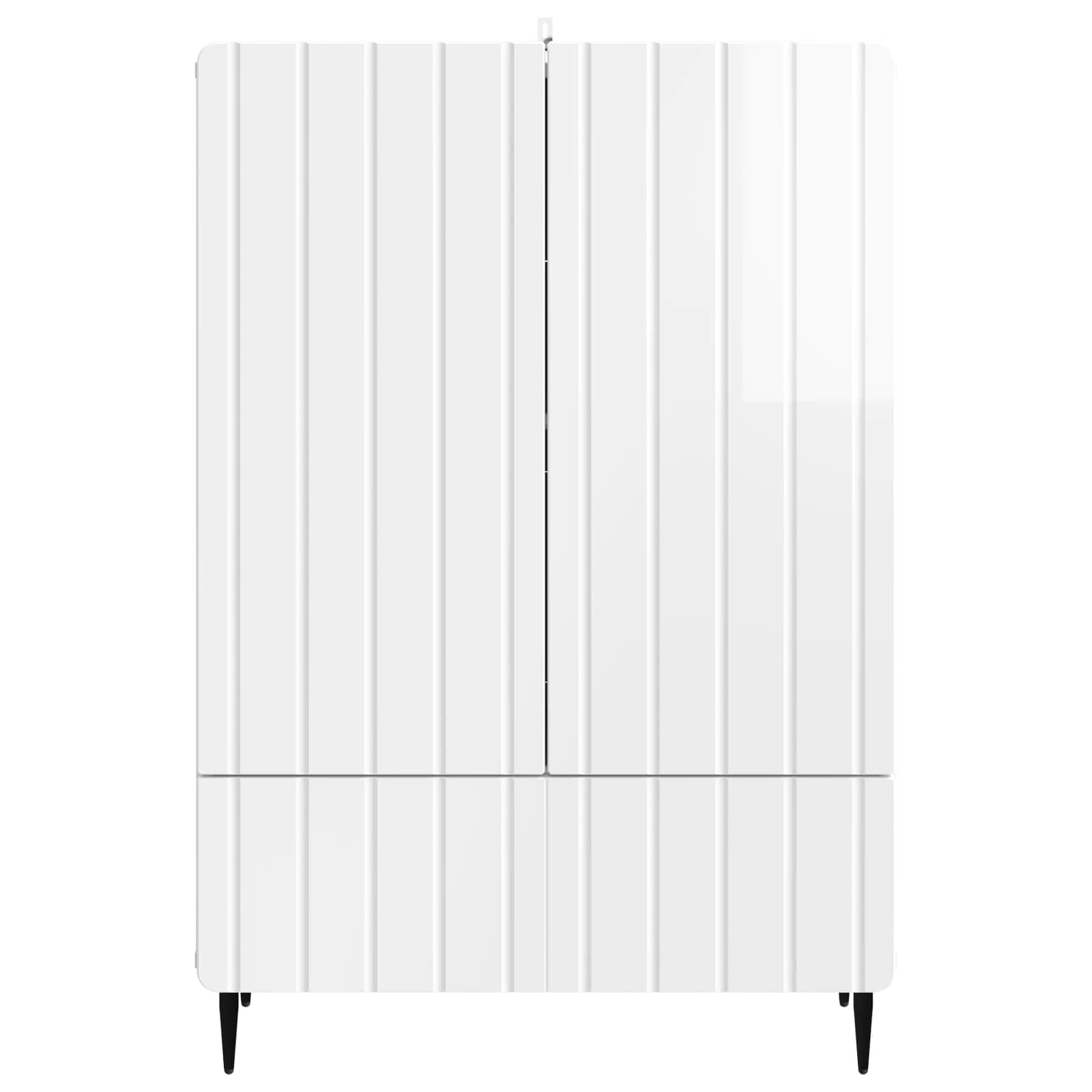 Sideboard Hvid højglans 66 x 34,5 x 97 cm Konstrueret træ