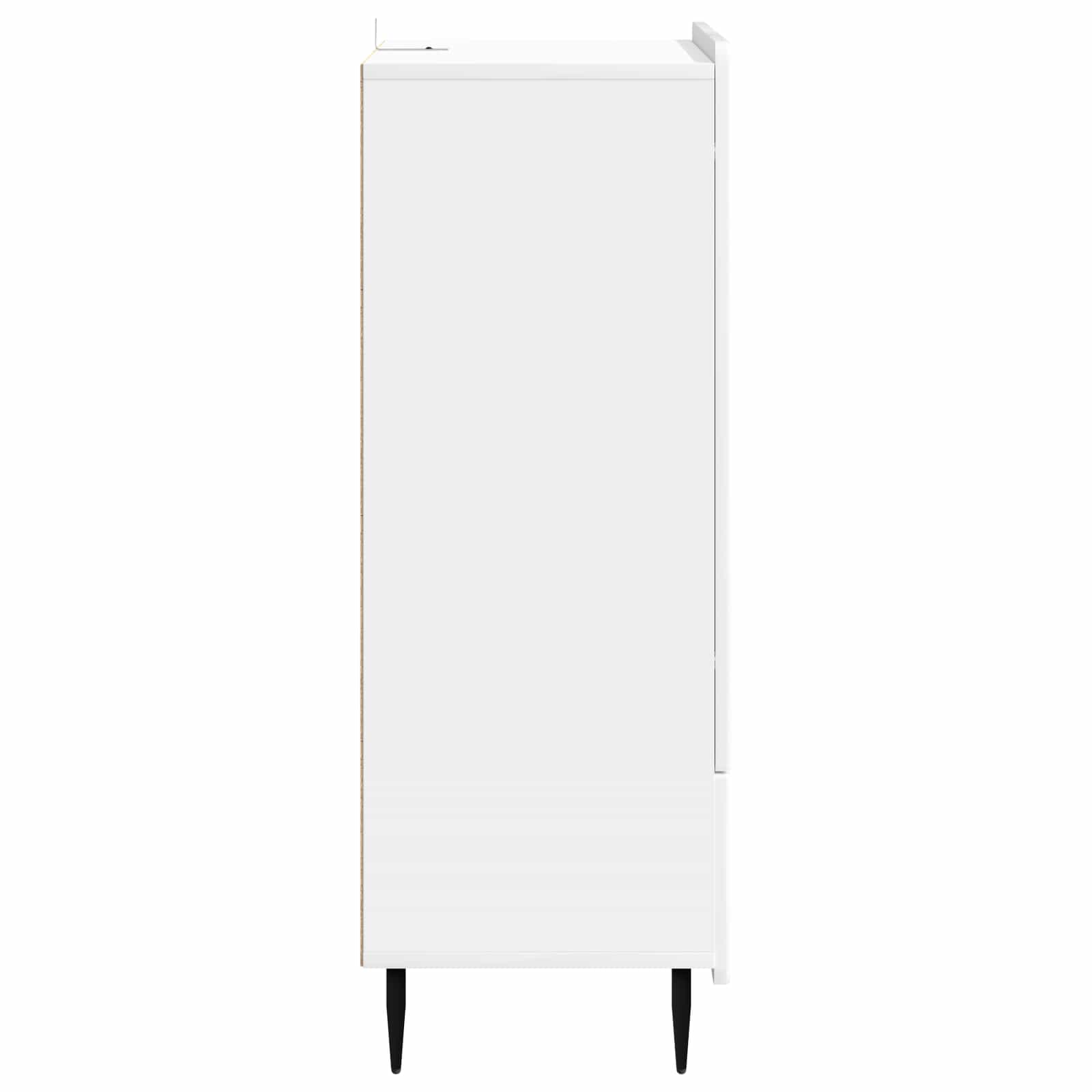 Sideboard Hvid højglans 66 x 34,5 x 97 cm Konstrueret træ