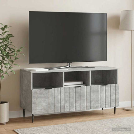 TV-skab med skuffe Betongrå 102 x 34,5 x 50 cm Konstrueret træ