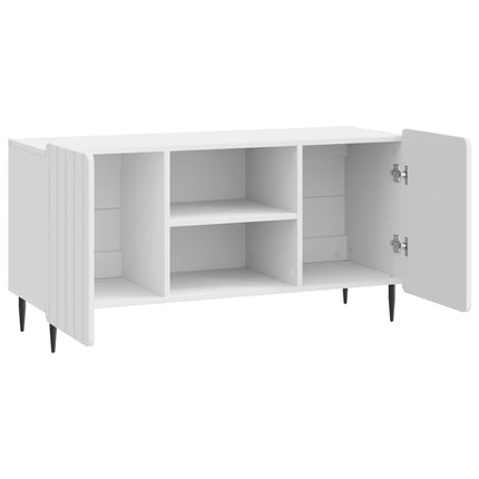 TV-skab 102 x 34,5 x 52 cm Hvid højglans Konstrueret træ