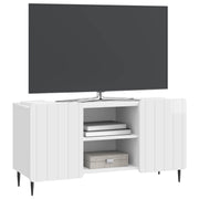 TV-skab Hvid højglans 102 x 34,5 x 52 cm Konstrueret træ