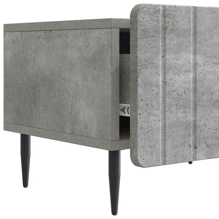 TV-skab med skuffe Betongrå 147 x 34,5 x 32 cm Konstrueret træ