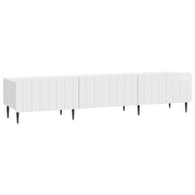TV-skab Hvid højglans 147 x 34,5 x 32 cm Konstrueret træ