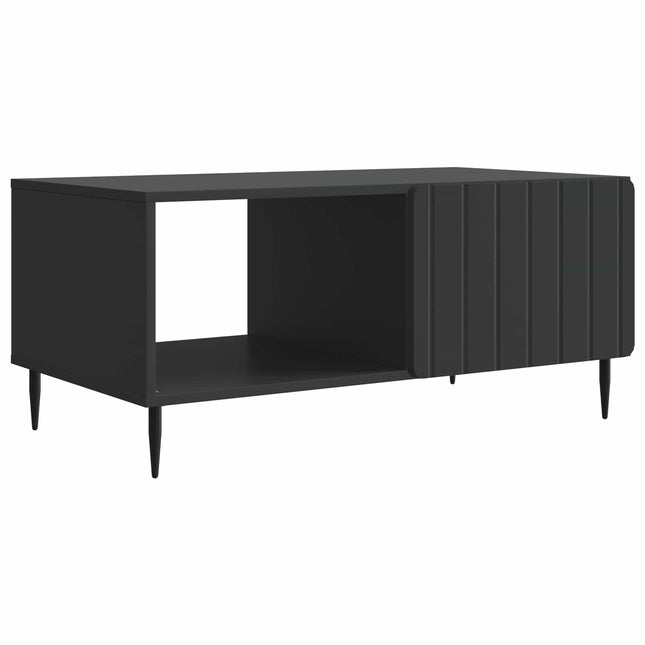 Sofabord Sort 90 x 50 x 40 cm Konstrueret træ