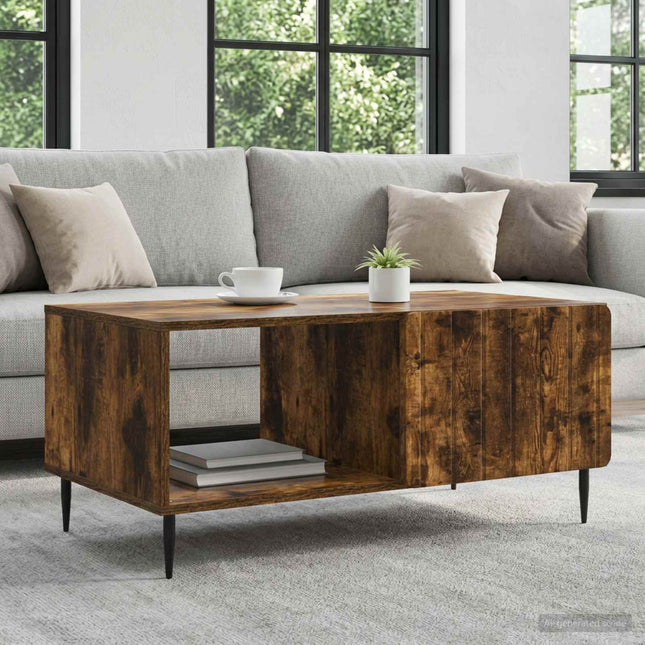 Sofabord Røget eg 90 x 50 x 40 cm Konstrueret træ