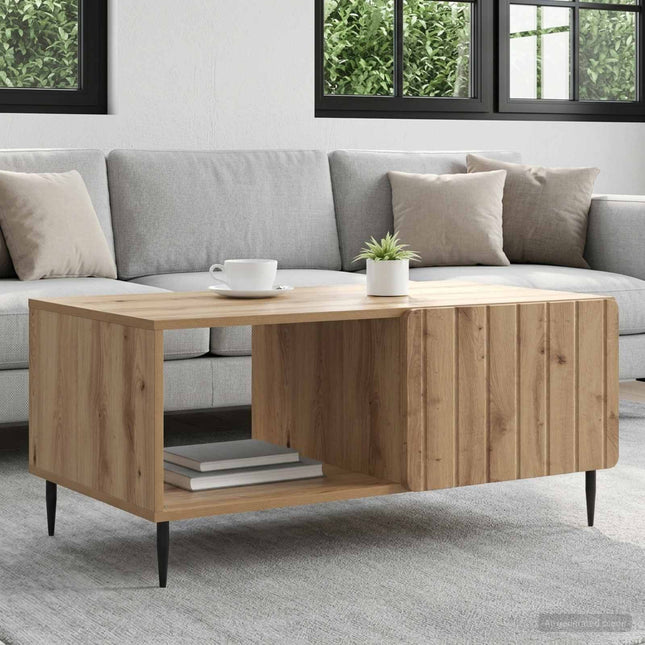 Sofabord Artisan-eg 90 x 50 x 40 cm Konstrueret træ