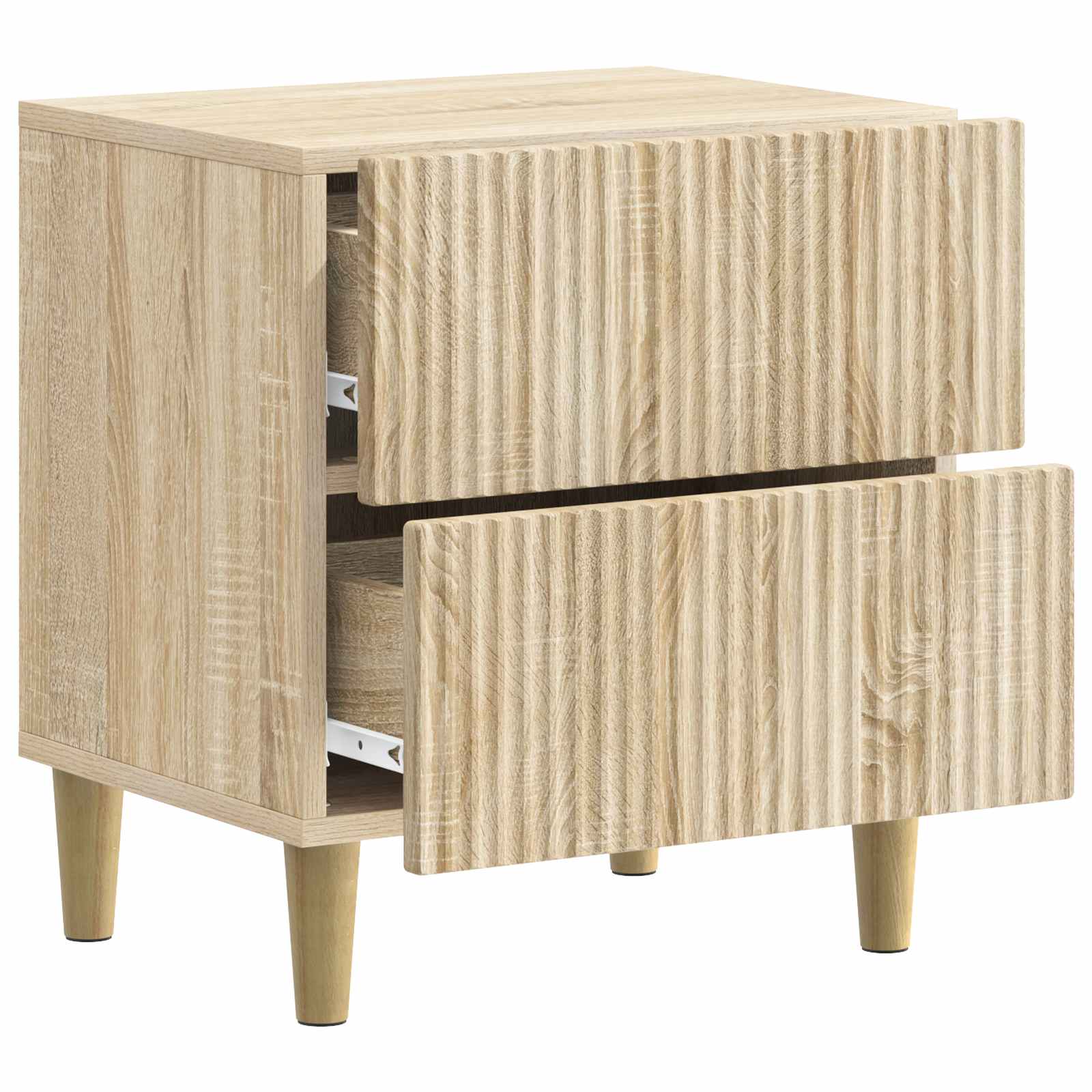 Natskab 2 pcs Sonoma-eg 43 x 34,5 x 48 cm Konstrueret træ
