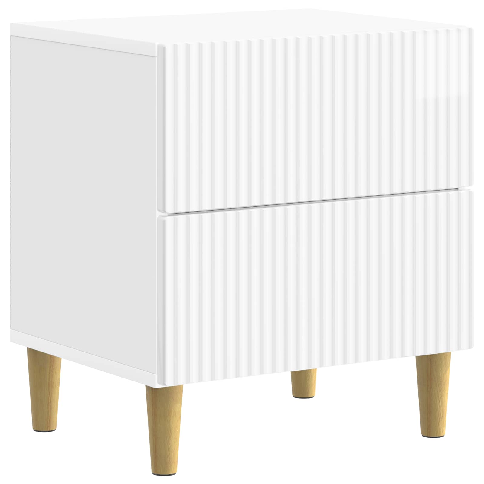 Natskab Hvid højglans 43 x 34,5 x 48 cm Konstrueret træ