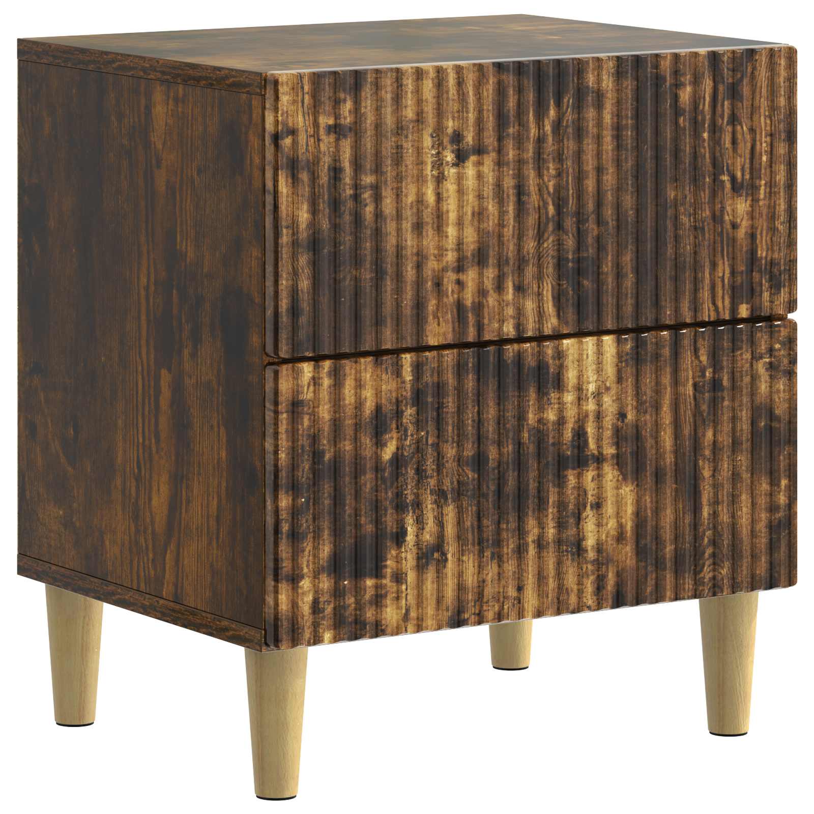 Natskab 2 pcs Røget eg 43 x 34,5 x 48 cm Konstrueret træ