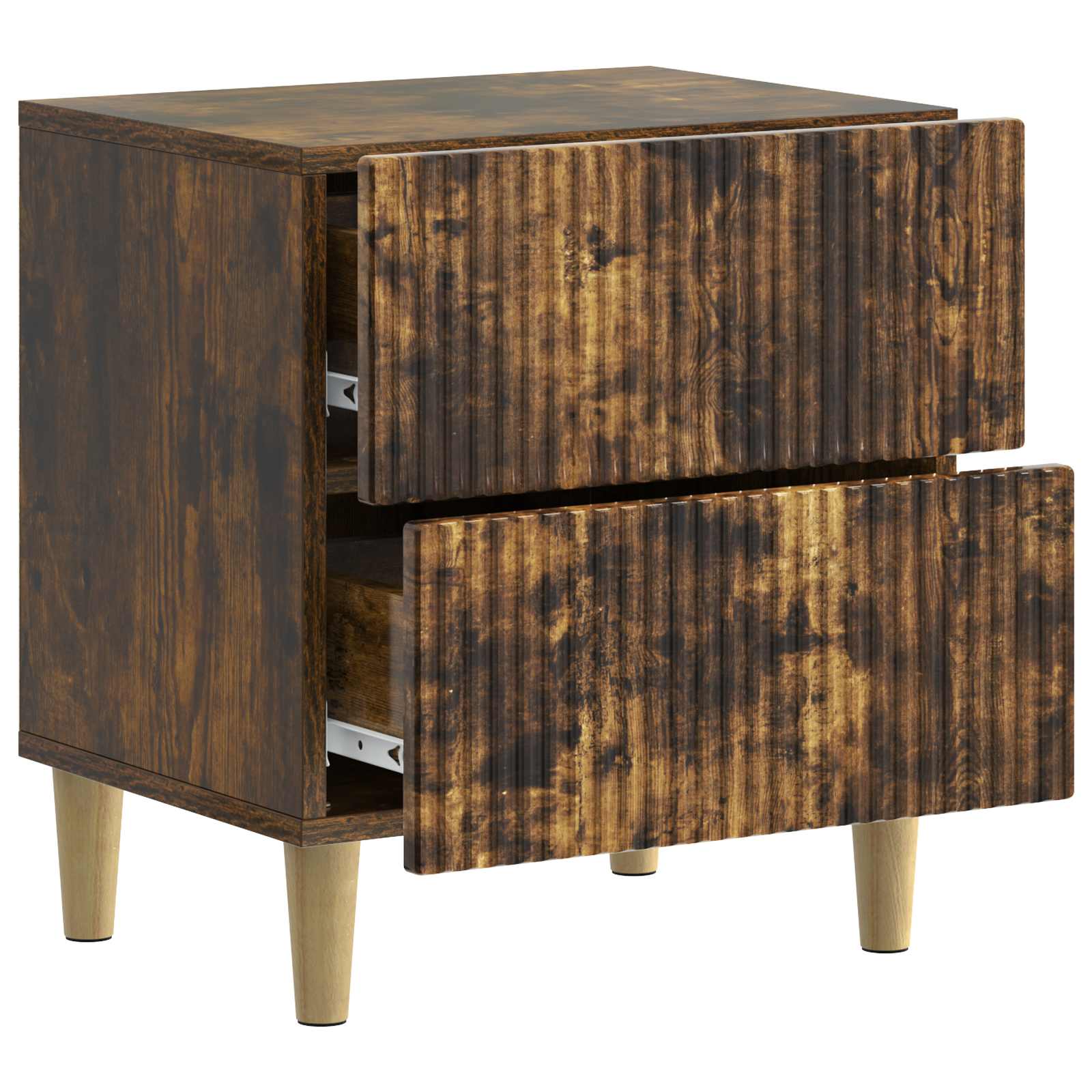 Natskab 2 pcs Røget eg 43 x 34,5 x 48 cm Konstrueret træ