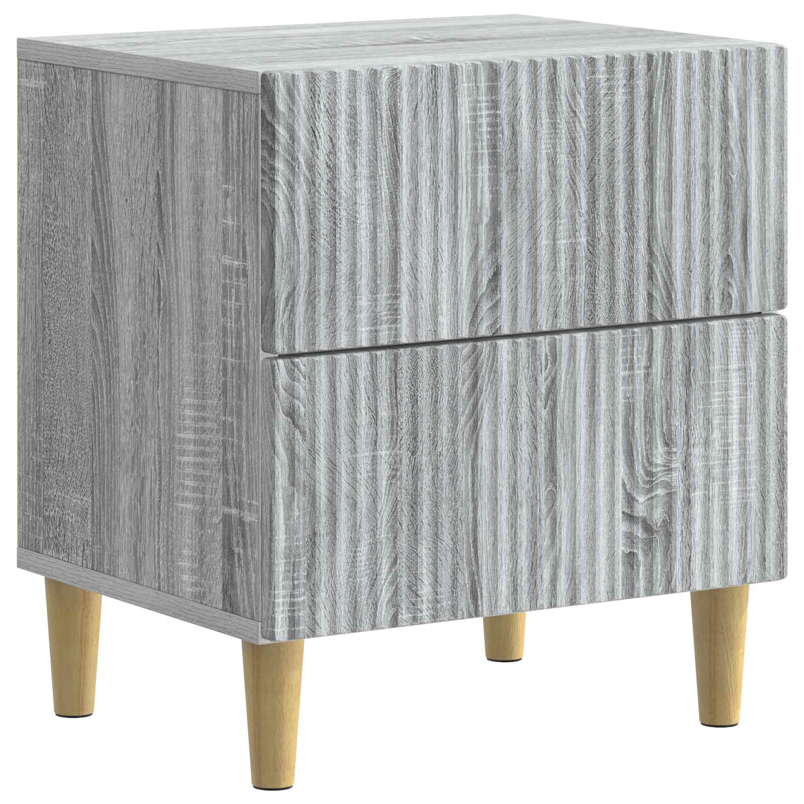 Natskab 2 pcs Grå sonoma-eg 43 x 34,5 x 48 cm Konstrueret træ