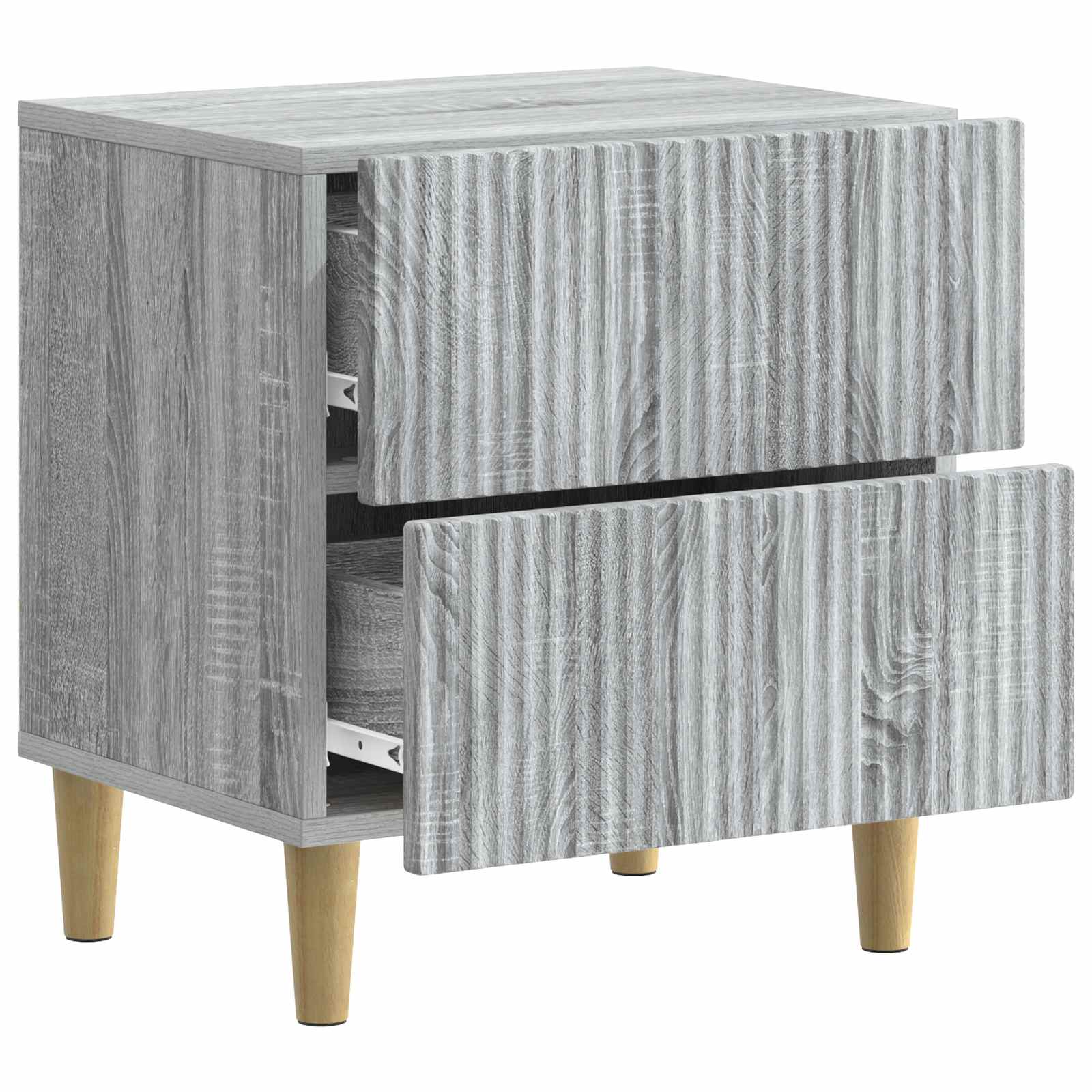 Natskab 2 pcs Grå sonoma-eg 43 x 34,5 x 48 cm Konstrueret træ