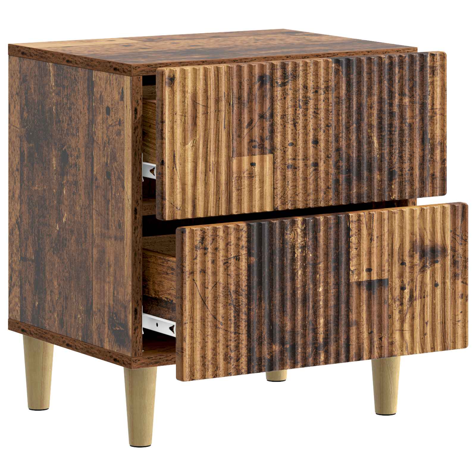 Natskab 2 pcs Gammelt træ 43 x 34,5 x 48 cm Konstrueret træ