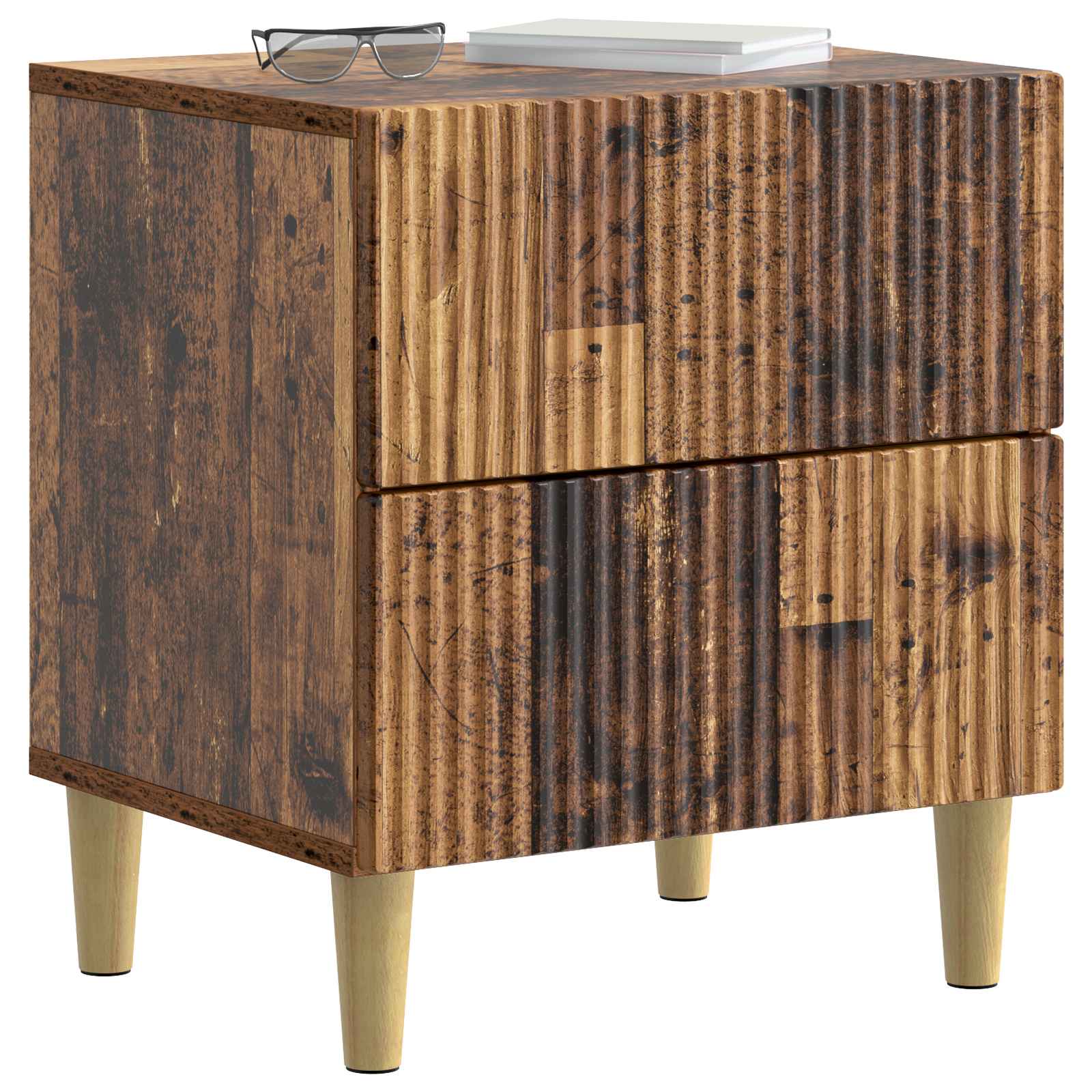 Natskab 2 pcs Gammelt træ 43 x 34,5 x 48 cm Konstrueret træ