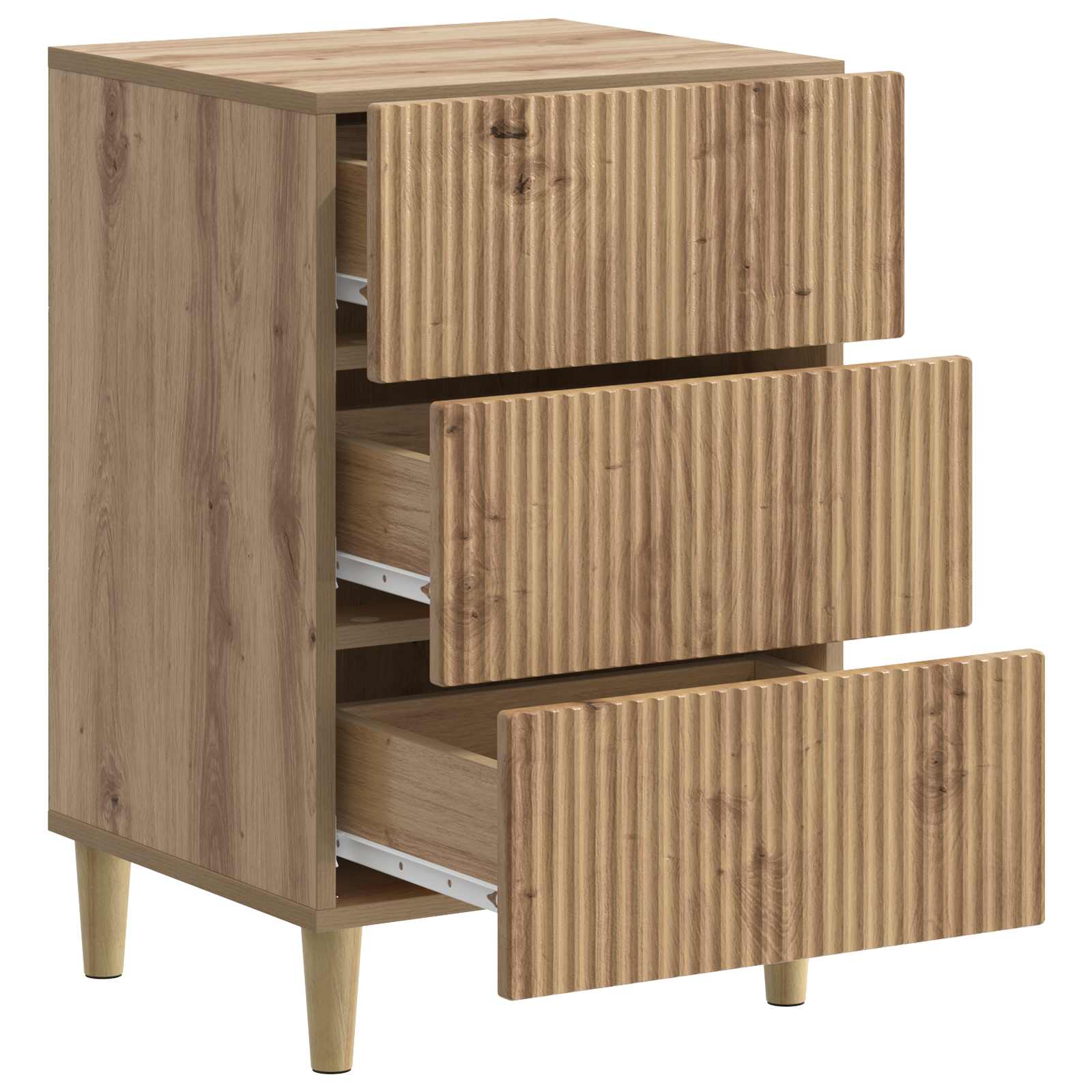 Natskab med skuffe Artisan-eg 43 x 41 x 66,5 cm Konstrueret træ