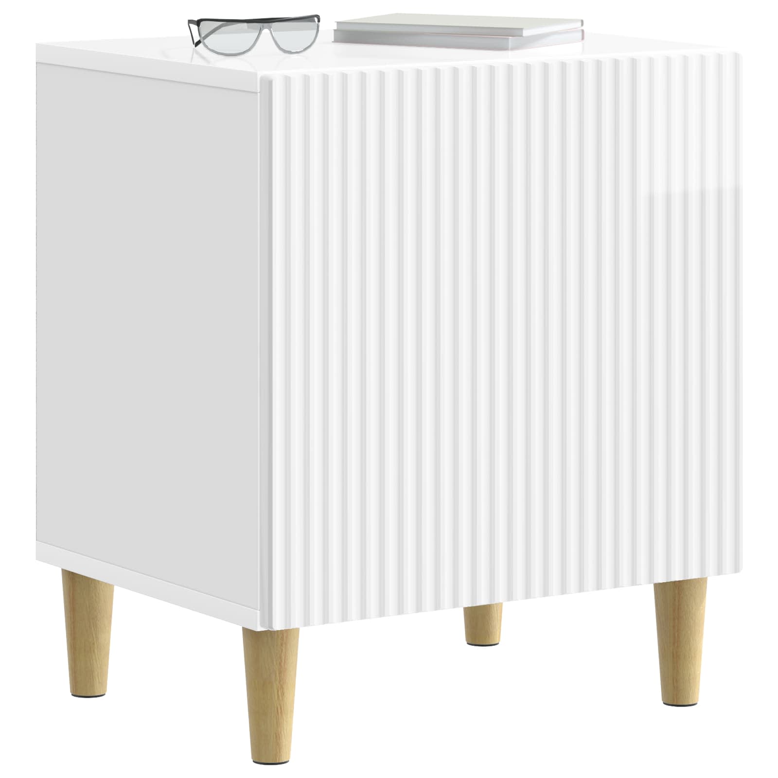 Natskab 2 pcs Hvid højglans 43 x 34,5 x 50 cm Konstrueret træ