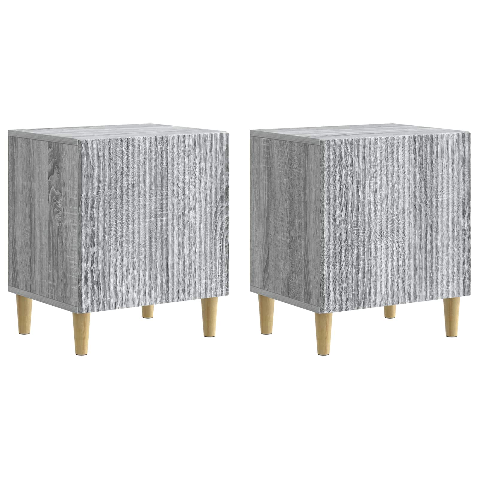 Natskab 2 pcs Grå sonoma-eg 43 x 34,5 x 50 cm Konstrueret træ