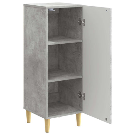 Sideboard Betongrå 33 x 34,5 x 90 cm Konstrueret træ