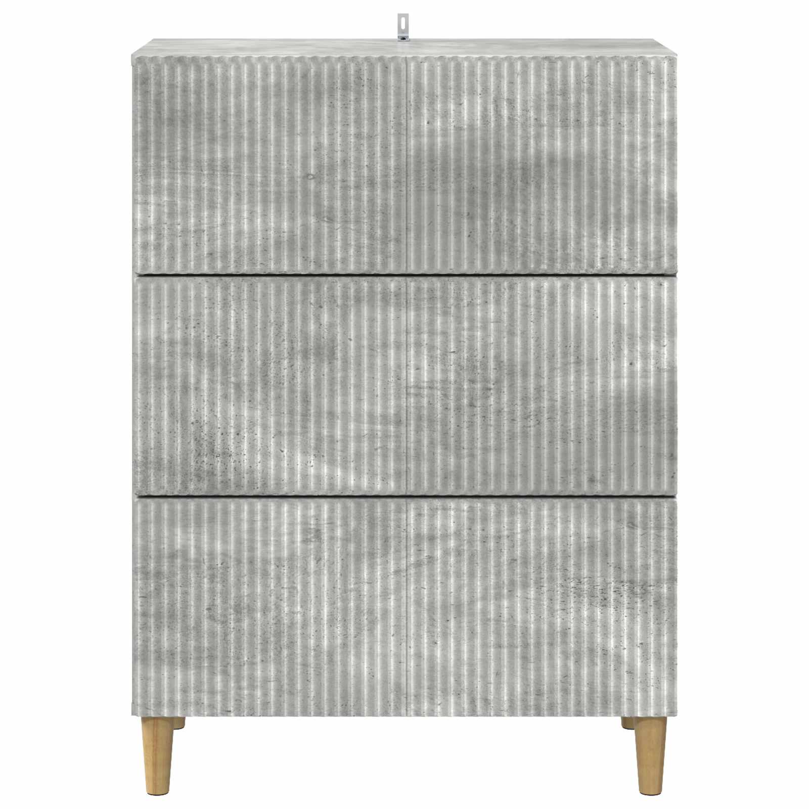 Skuffeskab Betongrå 66 x 34,5 x 90 cm Konstrueret træ