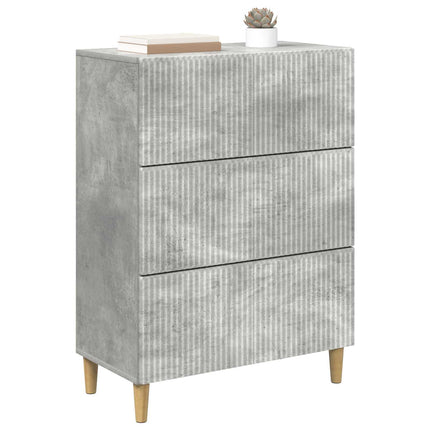 Skuffeskab 66 x 34,5 x 90 cm Konstrueret træ Betongrå