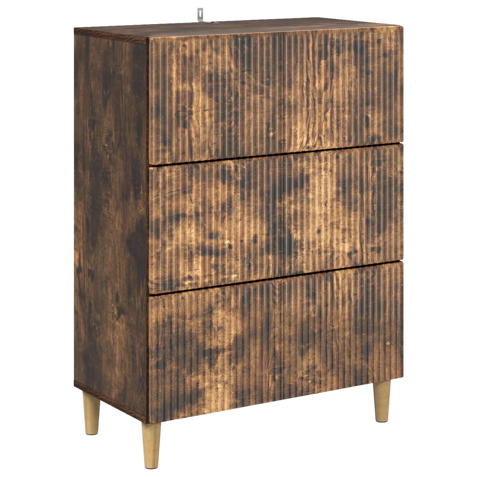 Skuffeskab Røget eg 66 x 34,5 x 90 cm Konstrueret træ