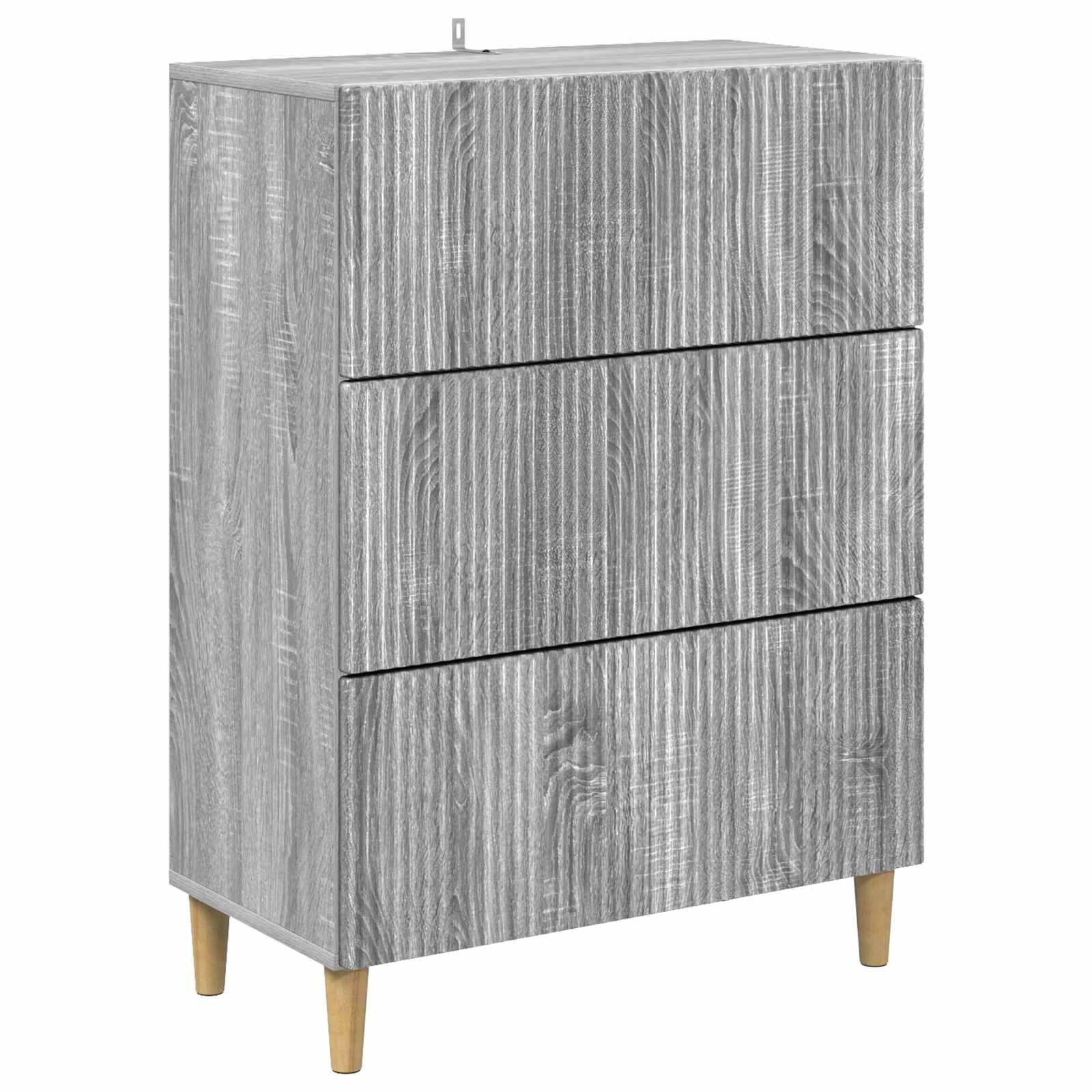 Skuffeskab Grå sonoma-eg 66 x 34,5 x 90 cm Konstrueret træ