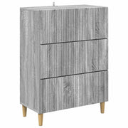Skuffeskab Grå sonoma-eg 66 x 34,5 x 90 cm Konstrueret træ