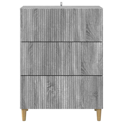 Skuffeskab 66 x 34,5 x 90 cm Konstrueret træ Grå sonoma-eg