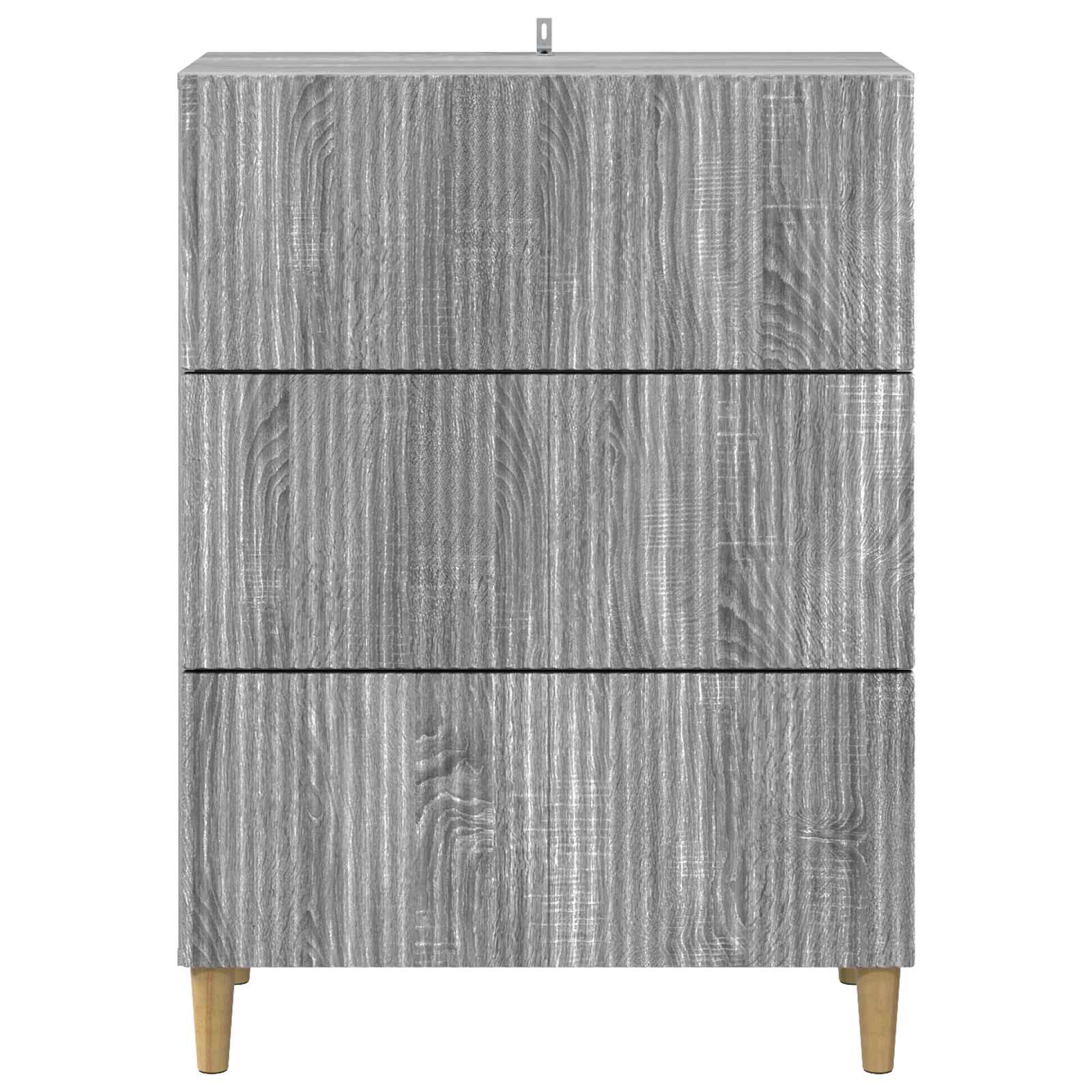 Skuffeskab Grå sonoma-eg 66 x 34,5 x 90 cm Konstrueret træ