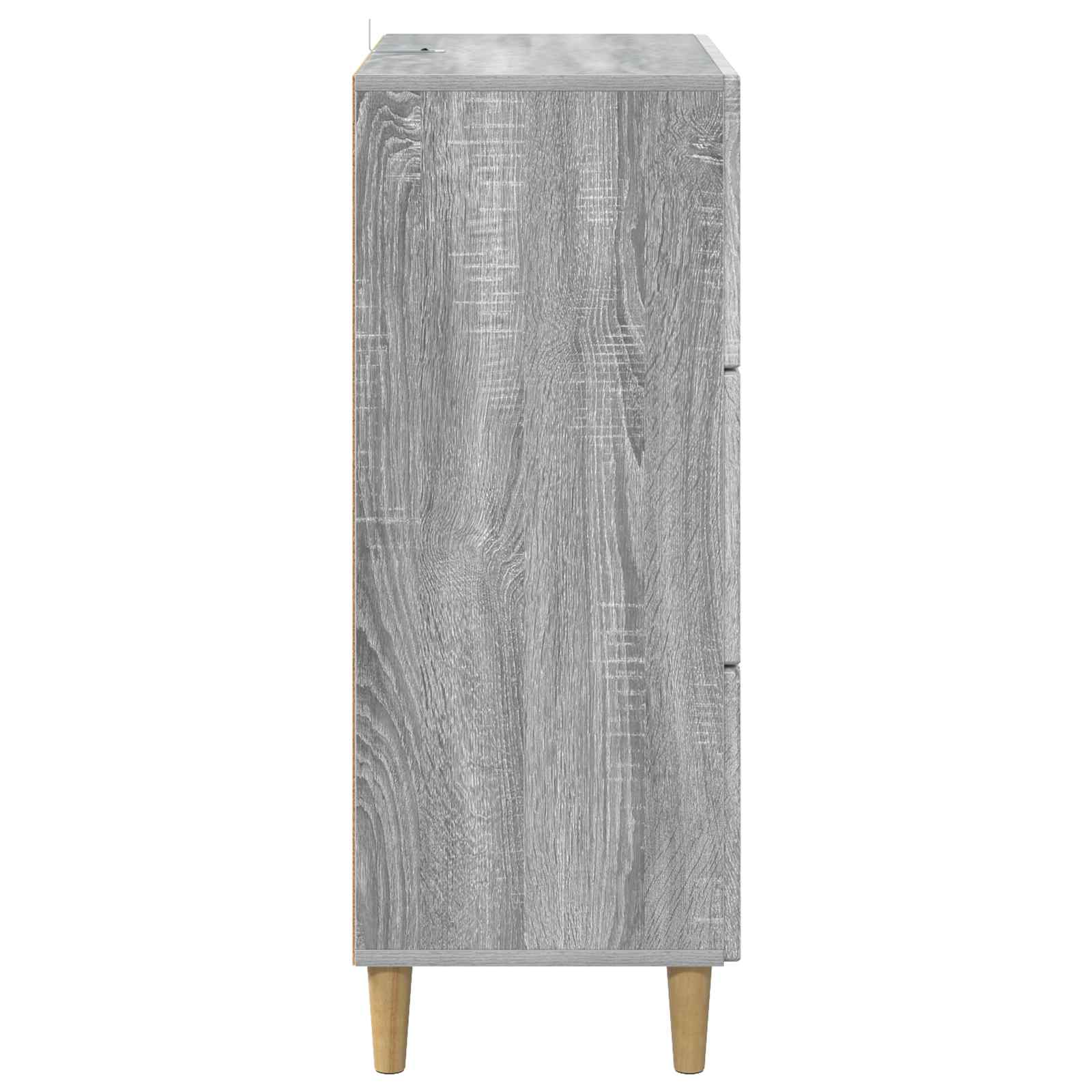 Skuffeskab Grå sonoma-eg 66 x 34,5 x 90 cm Konstrueret træ