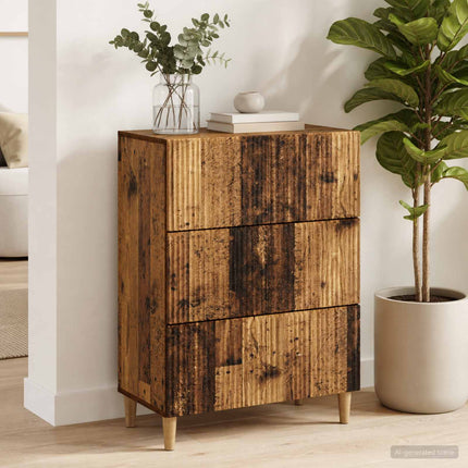 Skuffeskab 66 x 34,5 x 90 cm Konstrueret træ Gammelt træ