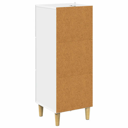 Skuffeskab Hvid 33 x 34,5 x 90 cm Konstrueret træ