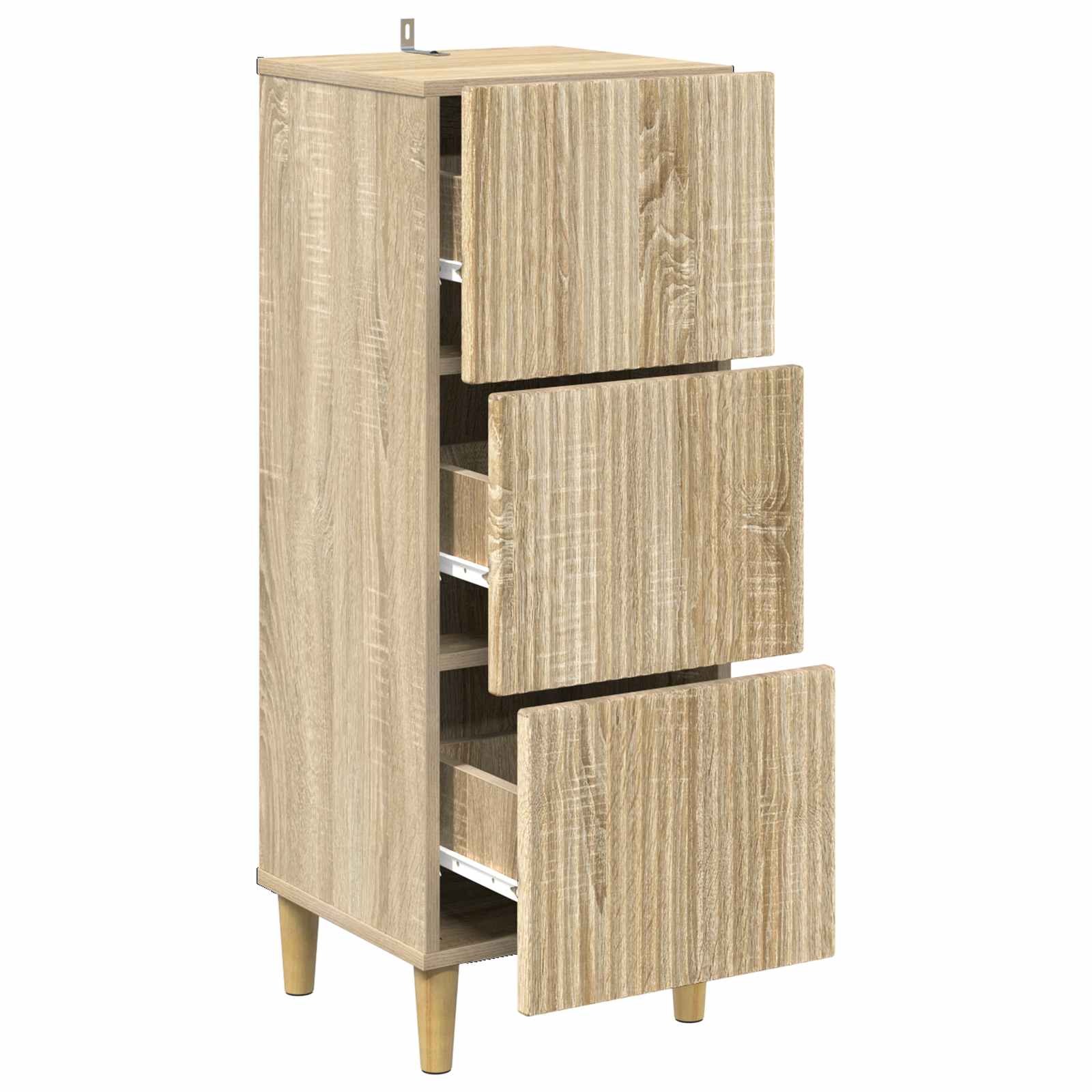 Skuffeskab Sonoma-eg 33 x 34,5 x 90 cm Konstrueret træ