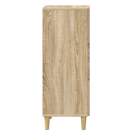 Skuffeskab Sonoma-eg 33 x 34,5 x 90 cm Konstrueret træ