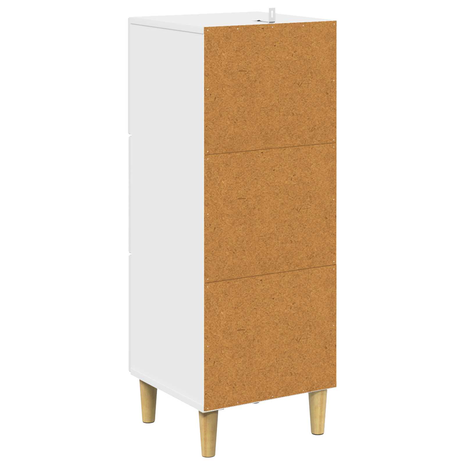 Skuffeskab Hvid højglans 33 x 34,5 x 90 cm Konstrueret træ