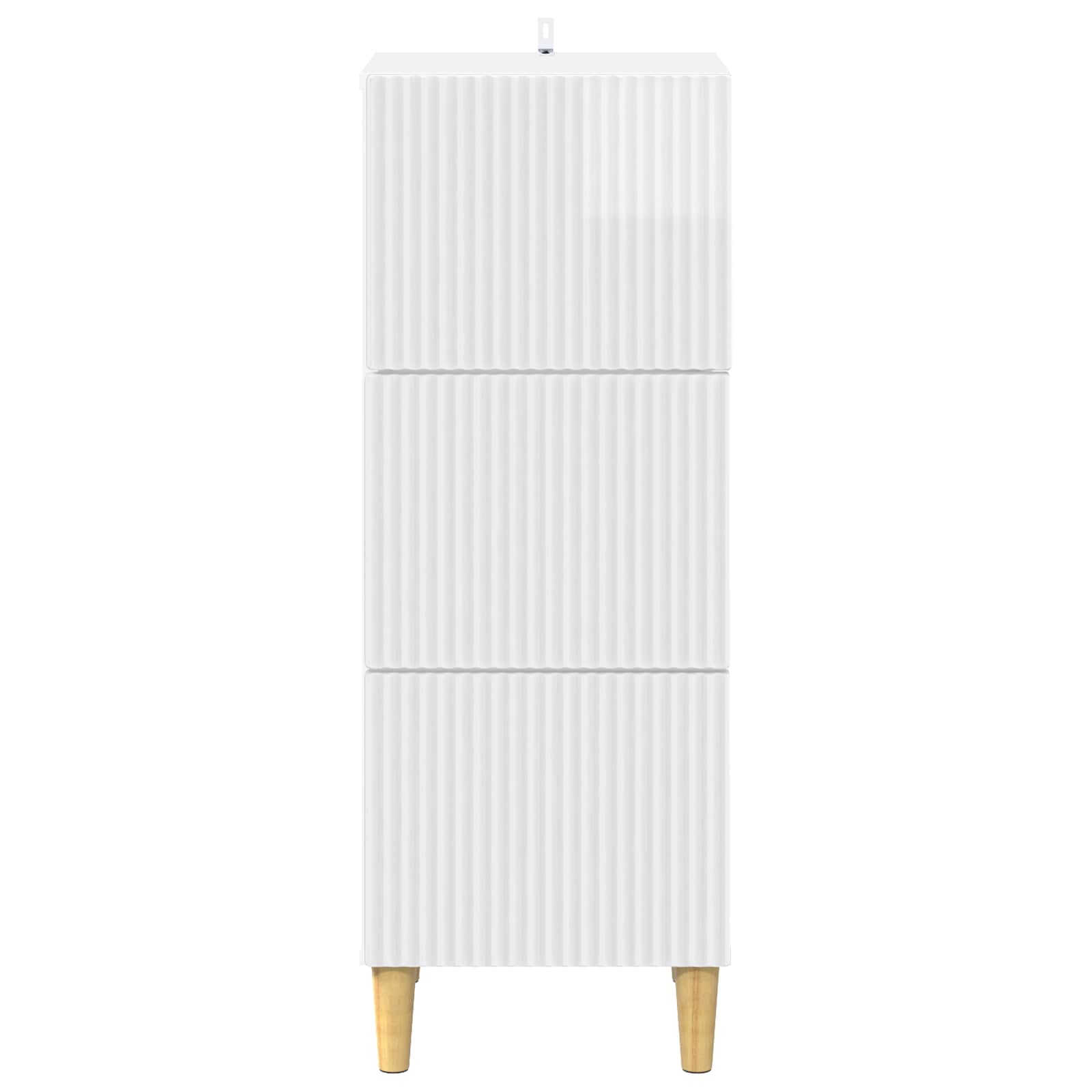 Skuffeskab Hvid højglans 33 x 34,5 x 90 cm Konstrueret træ