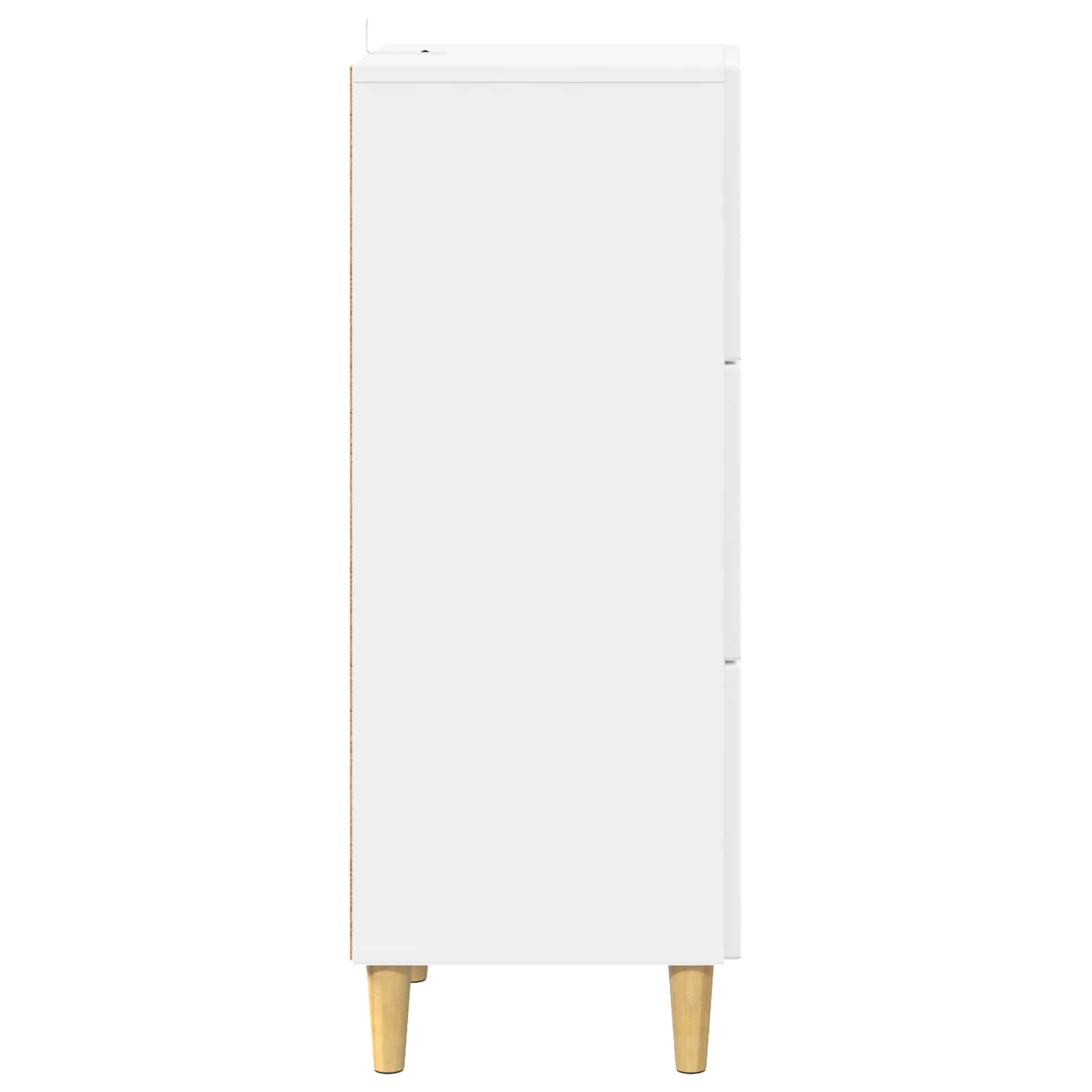 Skuffeskab Hvid højglans 33 x 34,5 x 90 cm Konstrueret træ
