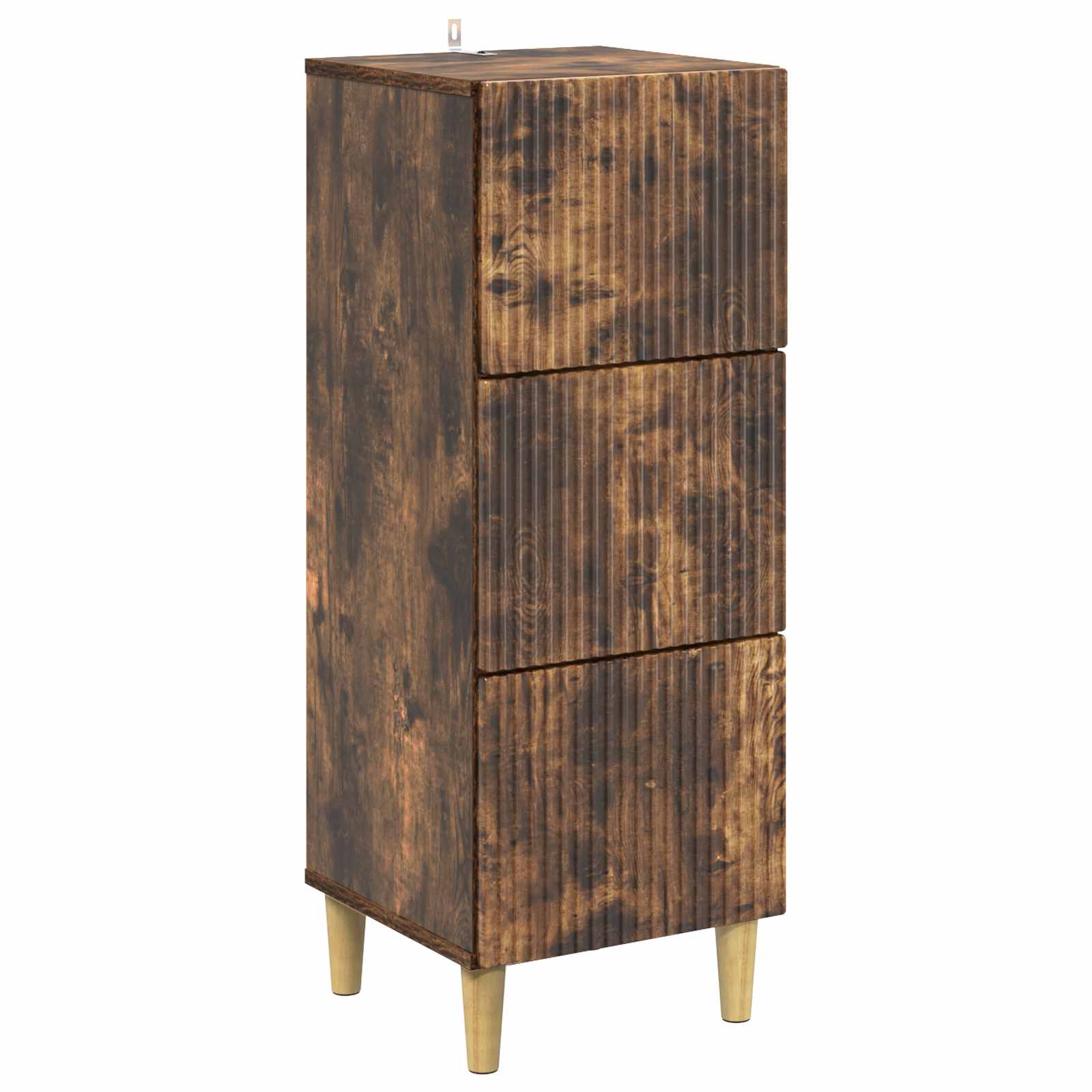 Skuffeskab Røget eg 33 x 34,5 x 90 cm Konstrueret træ