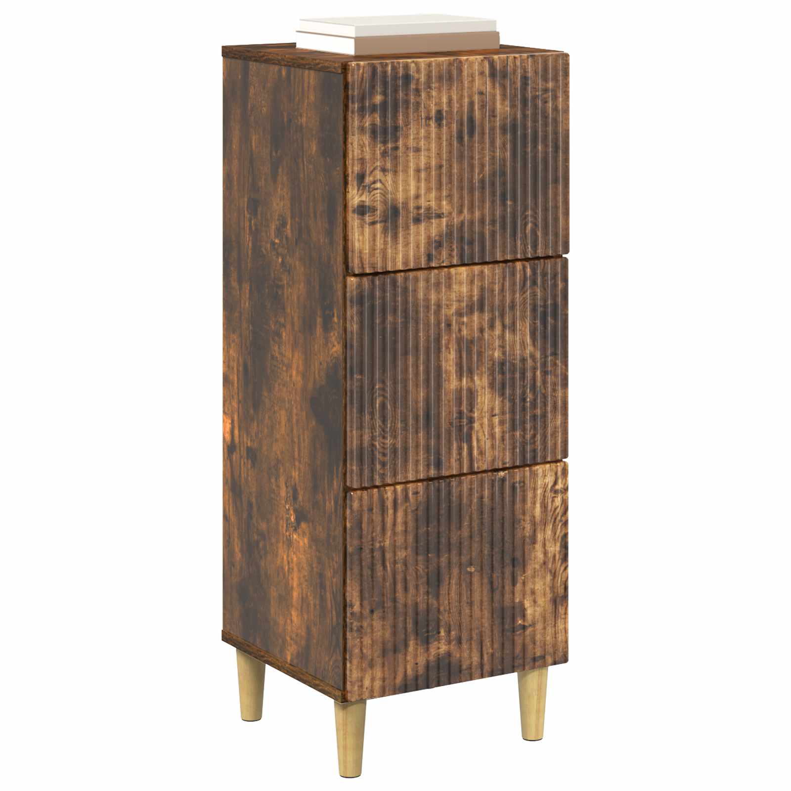 Skuffeskab Røget eg 33 x 34,5 x 90 cm Konstrueret træ