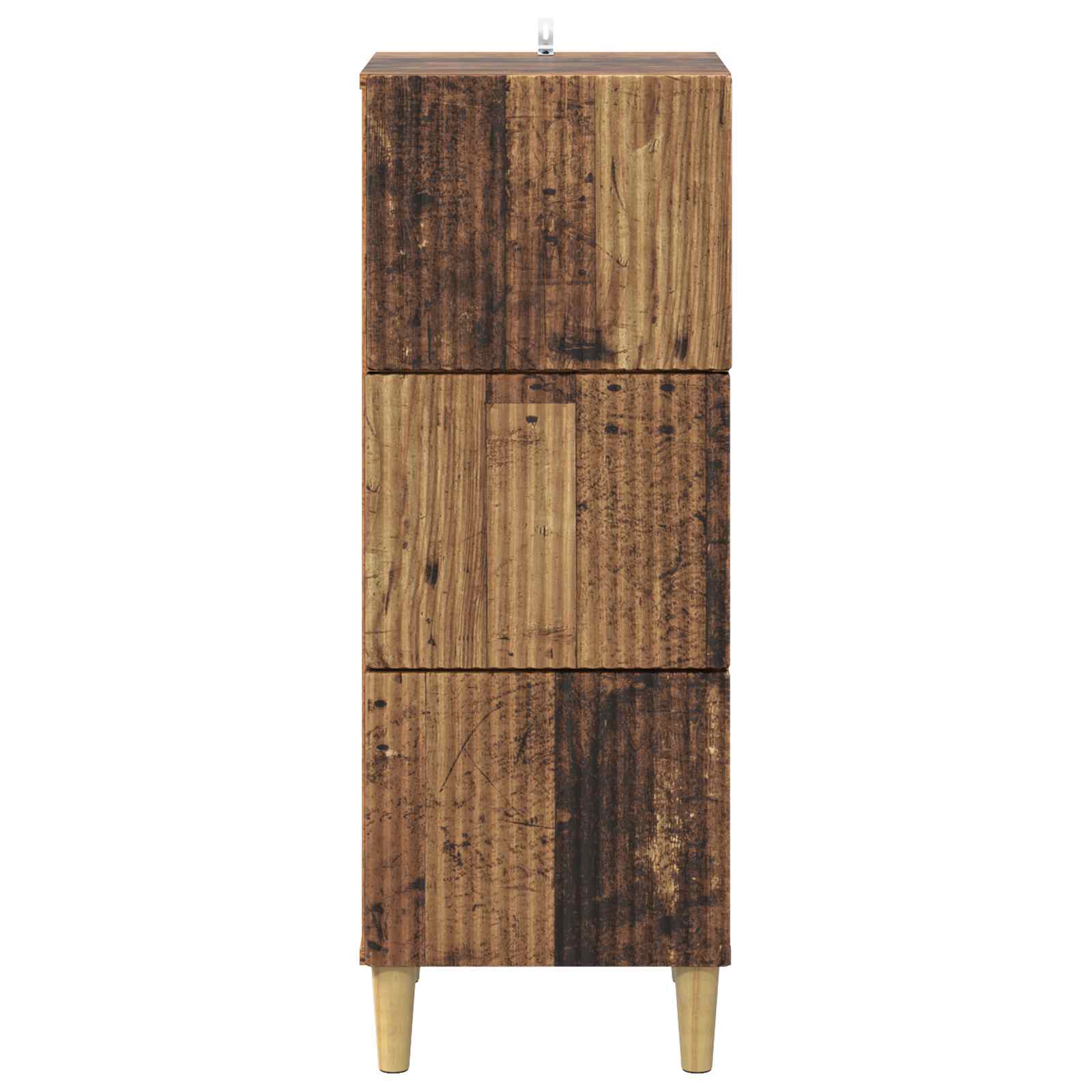 Skuffeskab Gammelt træ 33 x 34,5 x 90 cm Konstrueret træ