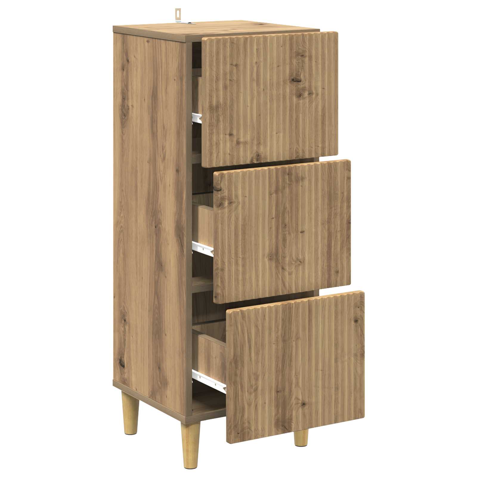 Skuffeskab Artisan-eg 33 x 34,5 x 90 cm Konstrueret træ