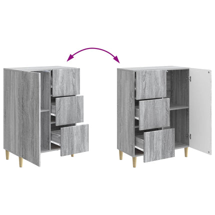 Sideboard Grå sonoma-eg 66 x 34,5 x 90 cm Konstrueret træ