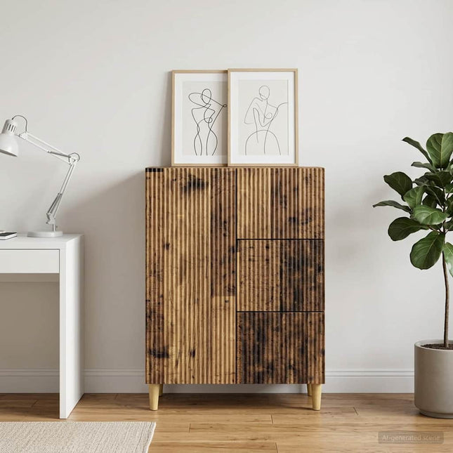 Sideboard Gammelt træ 66 x 34,5 x 90 cm Konstrueret træ
