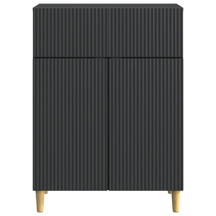 Sideboard med skuffe Sort 66 x 34,5 x 90 cm Konstrueret træ