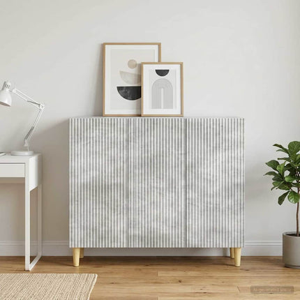Sideboard Betongrå 89 x 34,5 x 80 cm Konstrueret træ
