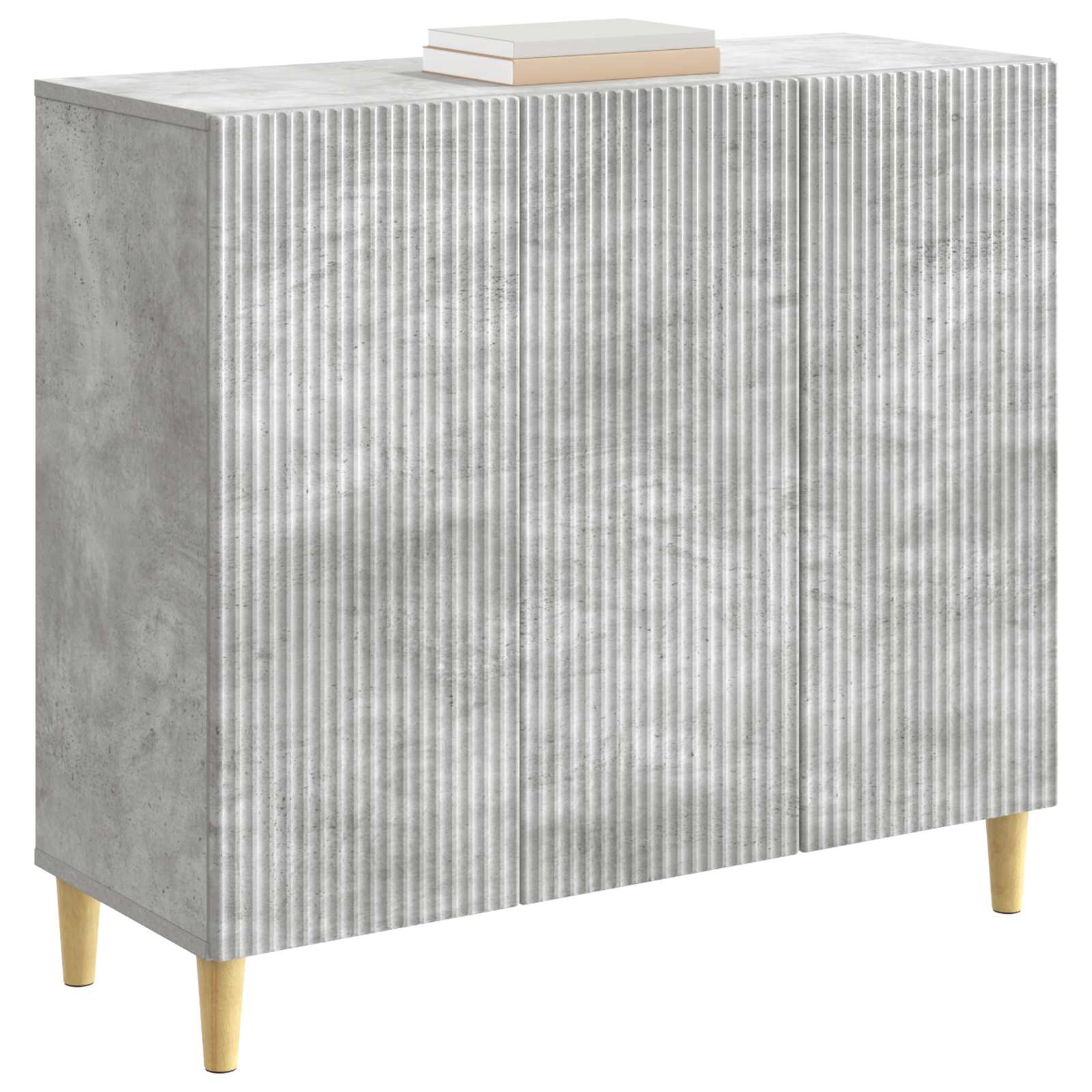 Sideboard Betongrå 89 x 34,5 x 80 cm Konstrueret træ