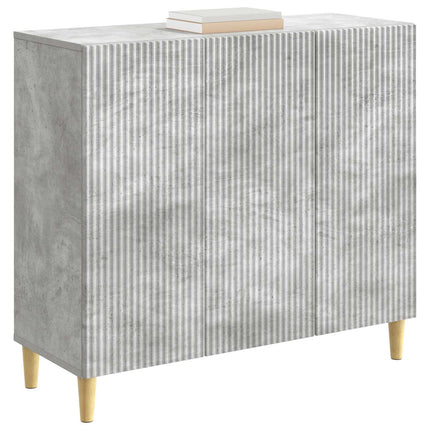 Sideboard Betongrå 89 x 34,5 x 80 cm Konstrueret træ